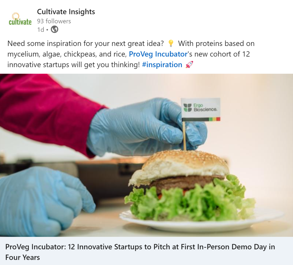 Cultivate Insights LinkedIn Feed Example